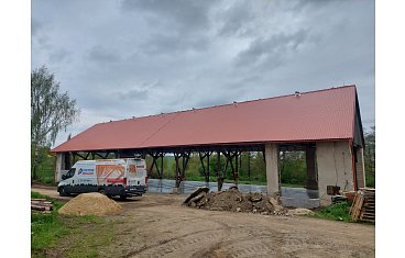 Dodávka a montáž ventilačních hlavic na střechu skladu obilí v Mirotíně